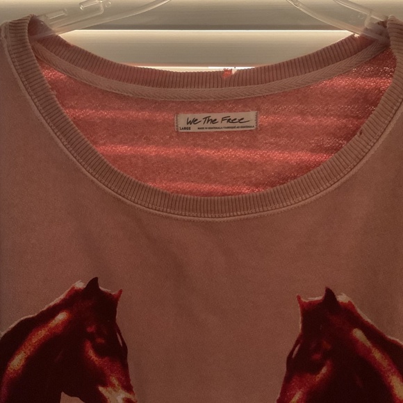 We The Free Camden Graphic Sweatshirt Horses Large NWOT - Picture 5 of 5